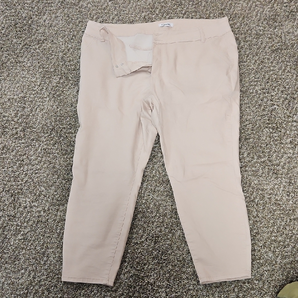 Light Blush Straight Leg Denim Pants